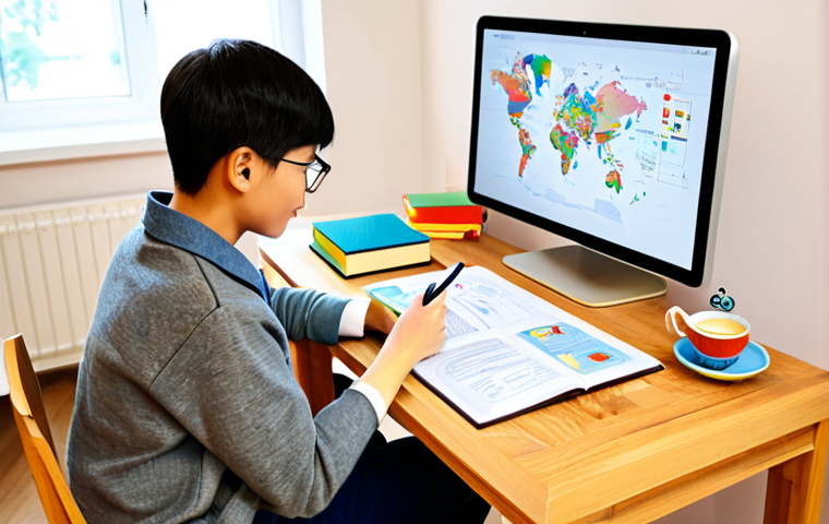 Learning with Mindmaps**
"A student sitting at a wooden desk in a brightly lit, cozy study room, using a colorful mindmap on a tablet to study for an exam, books and a cup of tea nearby, friendly and approachable atmosphere, appropriate content, fully clothed in casual academic attire, perfect anatomy, natural proportions, safe for work, professional illustration, high quality, family-friendly."
**