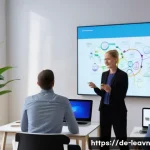 Home 20 마인드맵을 통한 직무 훈련 효과 분석 - A professional corporate training session in a modern German office environment, showing diverse adu...